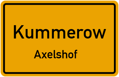 Straßenverzeichnis Kummerow Axelshof