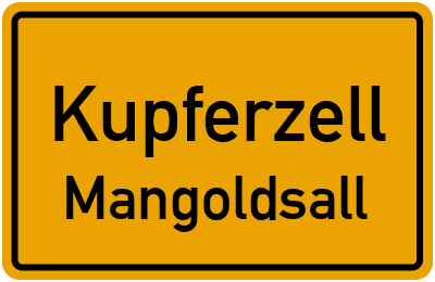 Ortsschild Kupferzell Mangoldsall