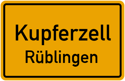Straßenverzeichnis Kupferzell Rüblingen