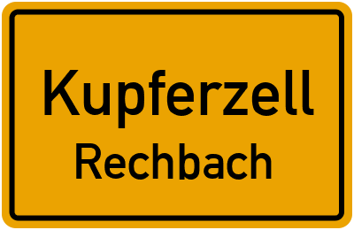 Ortsschild Kupferzell Rechbach