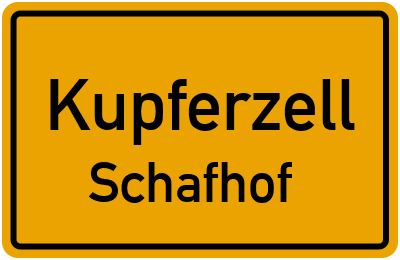 Ortsschild Kupferzell Schafhof