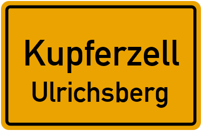 Ortsschild Kupferzell Ulrichsberg