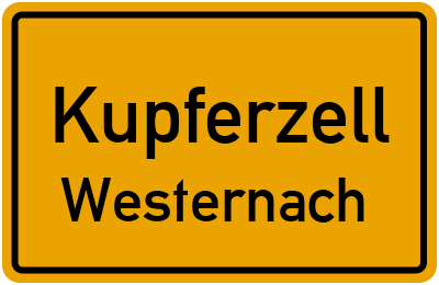 Ortsschild Kupferzell Westernach