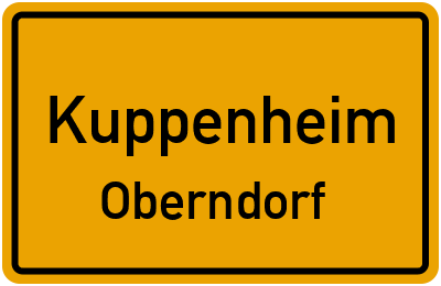 Ortsschild Kuppenheim Oberndorf