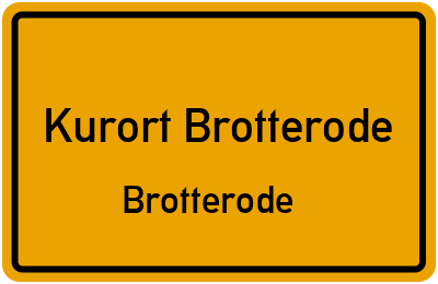 Straßenverzeichnis Kurort Brotterode Brotterode