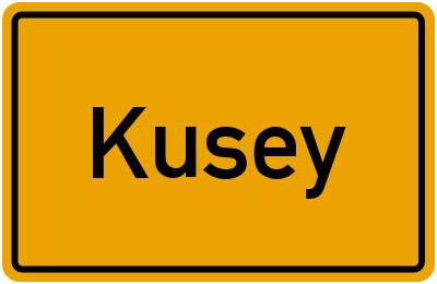 Ortsschild von Gemeinde Kusey in Sachsen-Anhalt