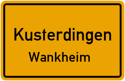 Straßenverzeichnis Kusterdingen Wankheim