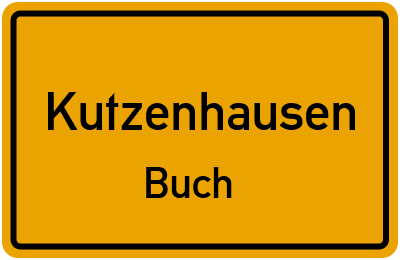 Ortsschild Kutzenhausen Buch