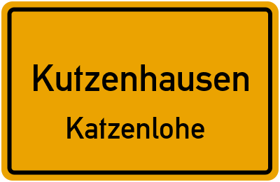 Ortsschild Kutzenhausen Katzenlohe