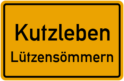 Straßenverzeichnis Kutzleben Lützensömmern