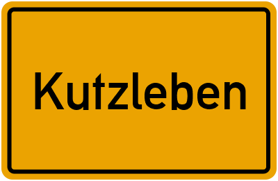 Ortsschild von Gemeinde Kutzleben in Thüringen