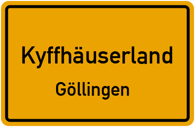 Straßenverzeichnis Kyffhäuserland Göllingen