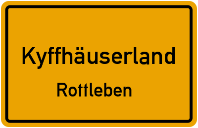 Straßenverzeichnis Kyffhäuserland Rottleben