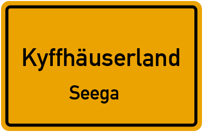 Straßenverzeichnis Kyffhäuserland Seega