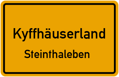 Straßenverzeichnis Kyffhäuserland Steinthaleben