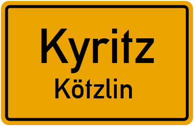 Straßenverzeichnis Kyritz Kötzlin