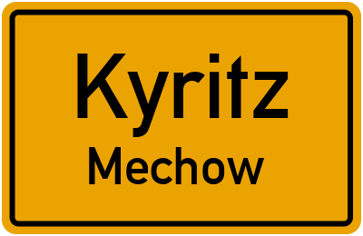 Straßenverzeichnis Kyritz Mechow