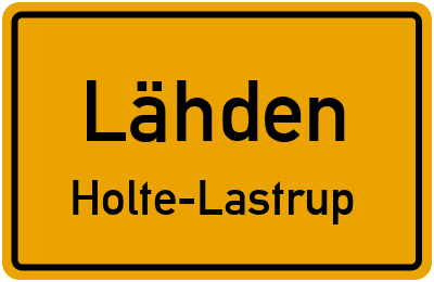 Ortsschild Lähden Holte-Lastrup