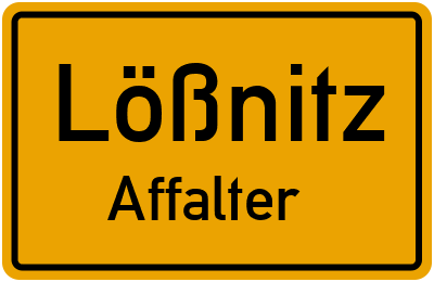 Ortsschild Lößnitz Affalter