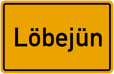 Ortsschild von Stadt Löbejün in Sachsen-Anhalt