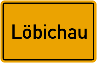 Ortsschild von Gemeinde Löbichau in Thüringen