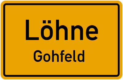 Ortsschild Löhne Gohfeld