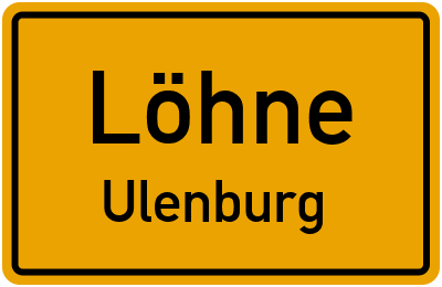 Ortsschild Löhne Ulenburg