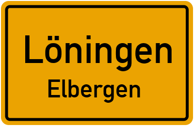 Ortsschild Löningen Elbergen