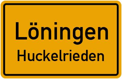 Ortsschild Löningen Huckelrieden
