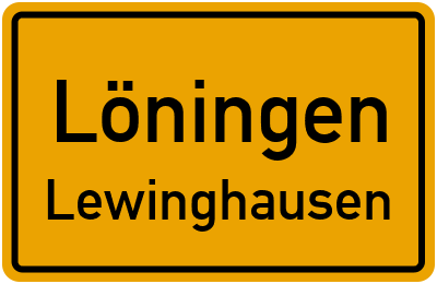 Ortsschild Löningen Lewinghausen