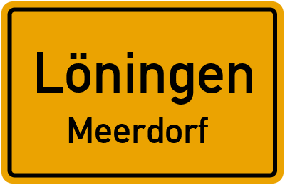 Ortsschild Löningen Meerdorf