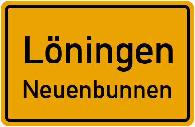 Ortsschild Löningen Neuenbunnen