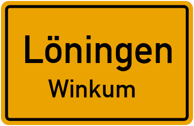 Ortsschild Löningen Winkum