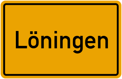 Ortsschild von Löningen in Niedersachsen