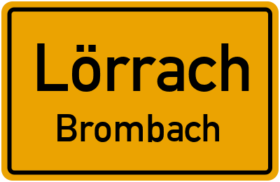 Ortsschild Lörrach Brombach