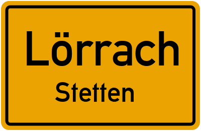 Ortsschild Lörrach Stetten