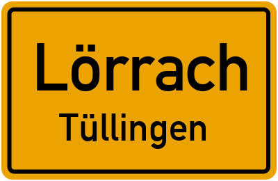 Ortsschild Lörrach Tüllingen