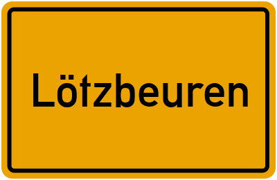 Ortsschild von Gemeinde Lötzbeuren in Rheinland-Pfalz