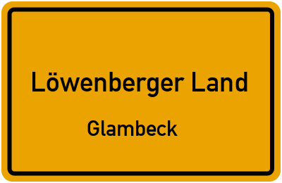 Straßenverzeichnis Löwenberger Land Glambeck