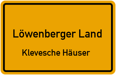 Straßenverzeichnis Löwenberger Land Klevesche Häuser