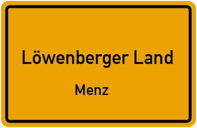 Straßenverzeichnis Löwenberger Land Menz