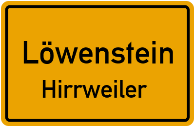 Straßenverzeichnis Löwenstein Hirrweiler