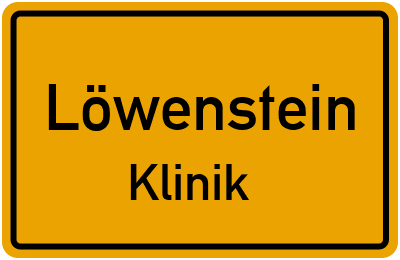 Ortsschild Löwenstein Klinik