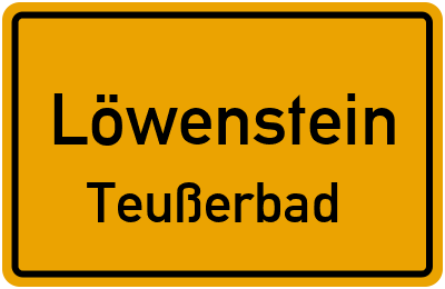 Straßenverzeichnis Löwenstein Teußerbad