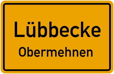 Straßenverzeichnis Lübbecke Obermehnen