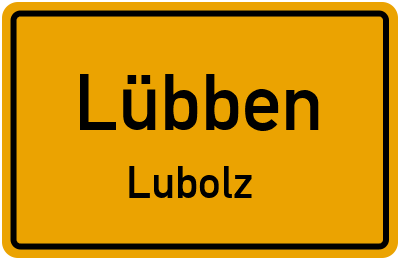 Straßenverzeichnis Lübben Lubolz