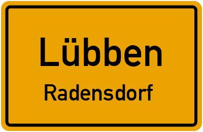 Straßenverzeichnis Lübben Radensdorf