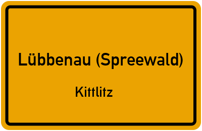 Straßenverzeichnis Lübbenau (Spreewald) Kittlitz