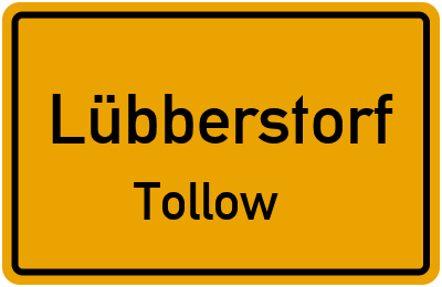 Straßenverzeichnis Lübberstorf Tollow