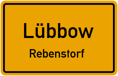 Ortsschild Lübbow Rebenstorf